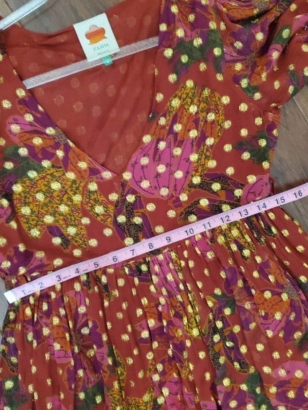 Farm Rio Tiered Maxi Dress Size Small - Picture 6 of 13
